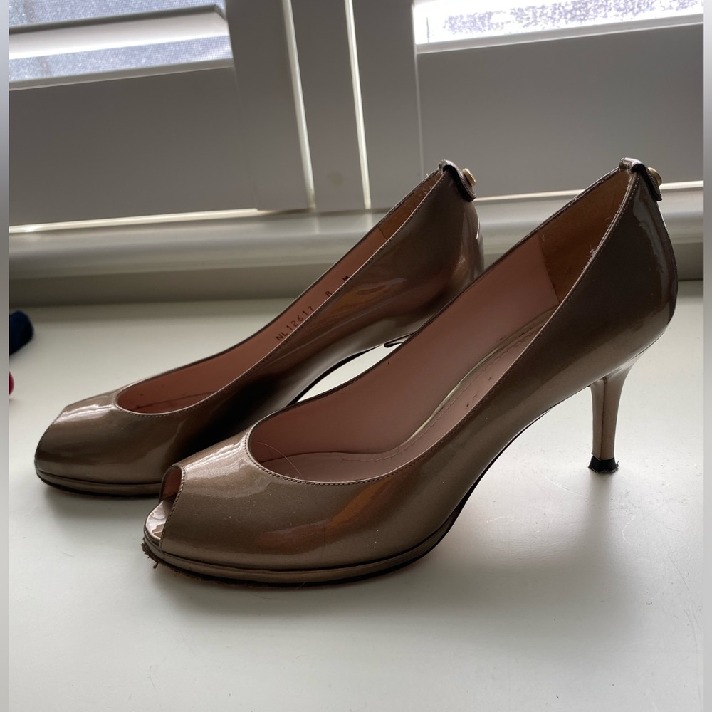 Gold bronze Stuart Weitzman heels